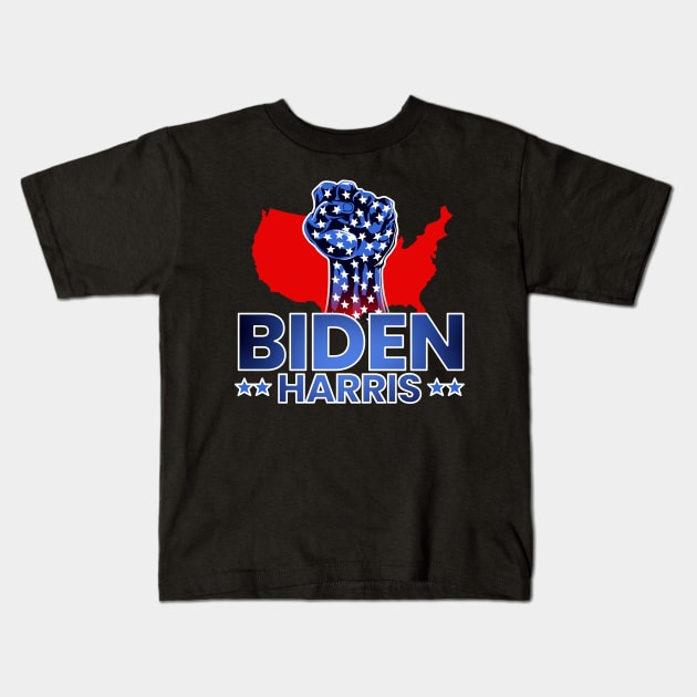 Biden Harris President 2020 Kids T-Shirt by NerdShizzle